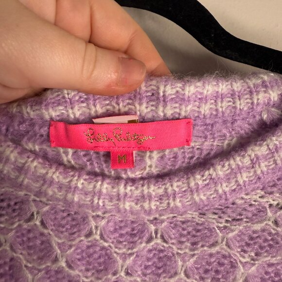 Lilly Pulitzer Women's Purple Corabelle Balloon Sleeve Sweater - Size‎ M Medium - Picture 4 of 6